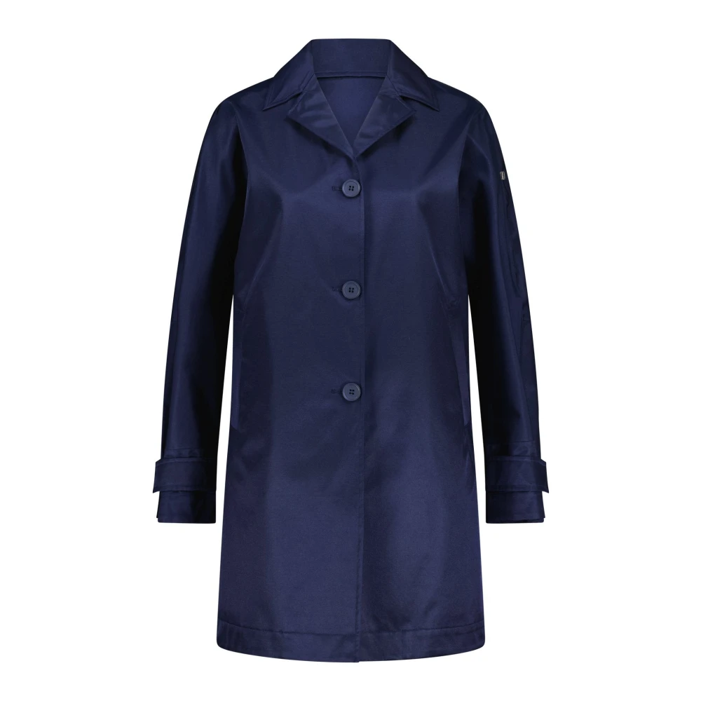 Duno Single-Breasted Coats Blue Dames