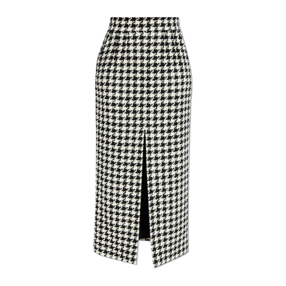 Dolce & Gabbana Houndstooth patroon rok Black Dames
