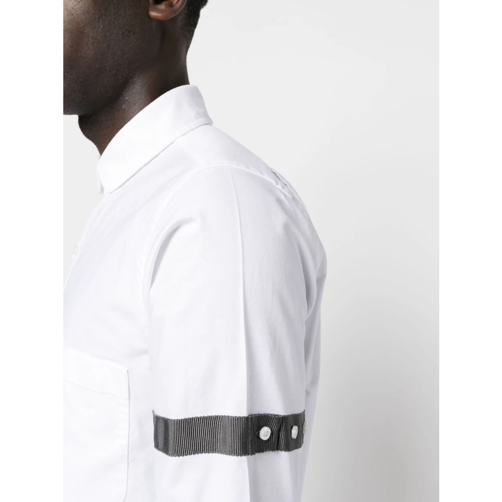 Thom Browne Luxe Overhemd met Ronde Kraag White Heren