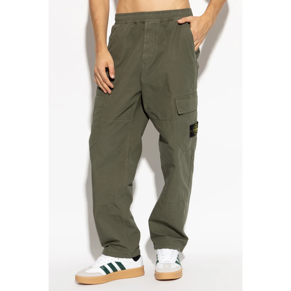Stone Island Broek met logo Green Heren