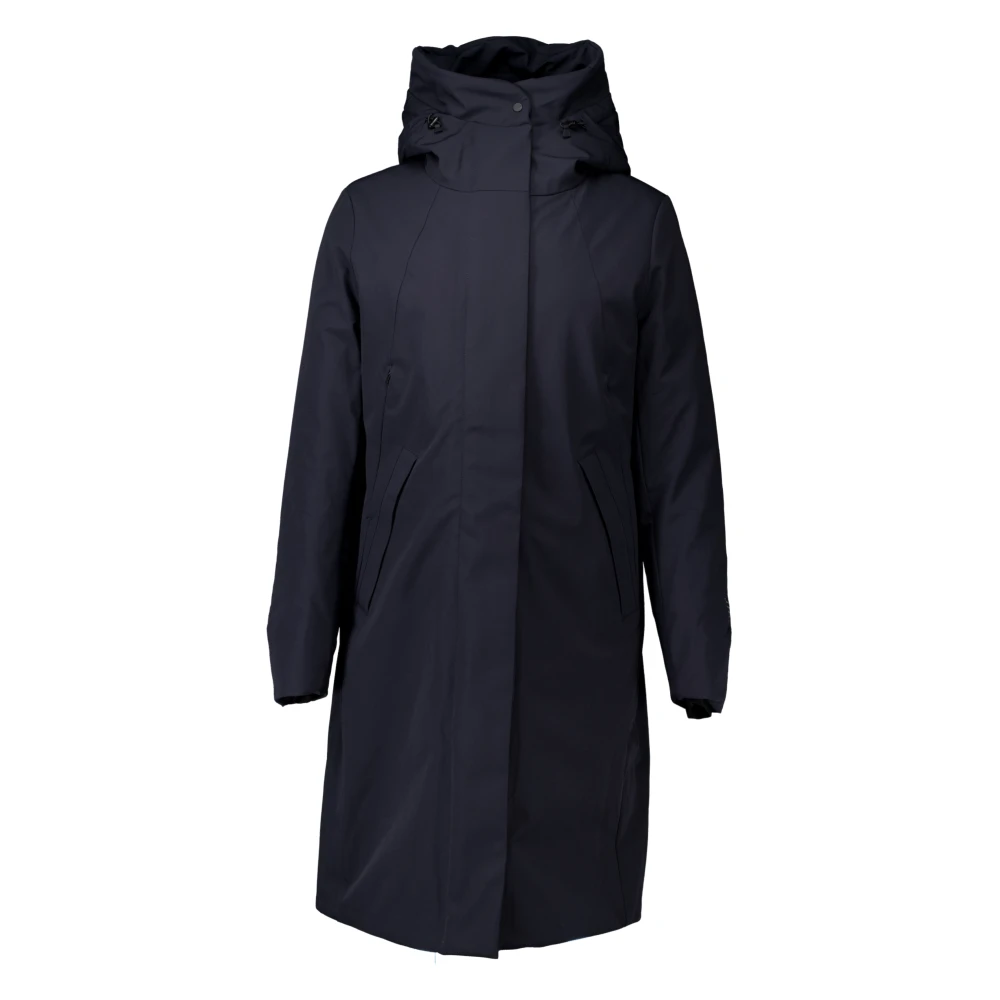 Krakatau Parka Jas Donkergrijs Qw504 Stijl Blue Dames