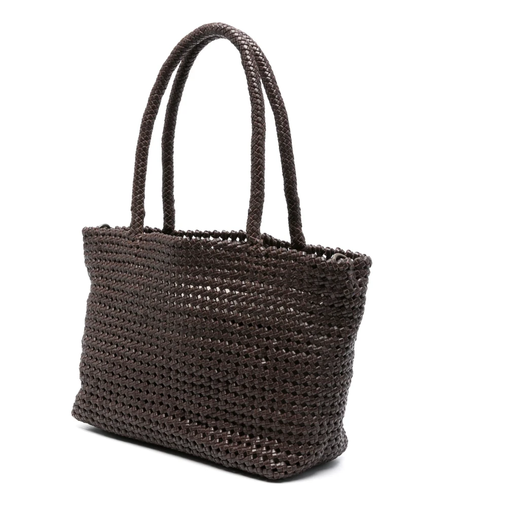 Officine Creative Susan Woven Leather Tote Bag Brown Dames