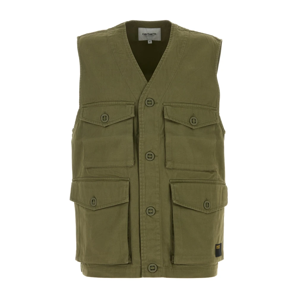 Carhartt WIP Katoen Twill Unity Vest Jas Green Heren