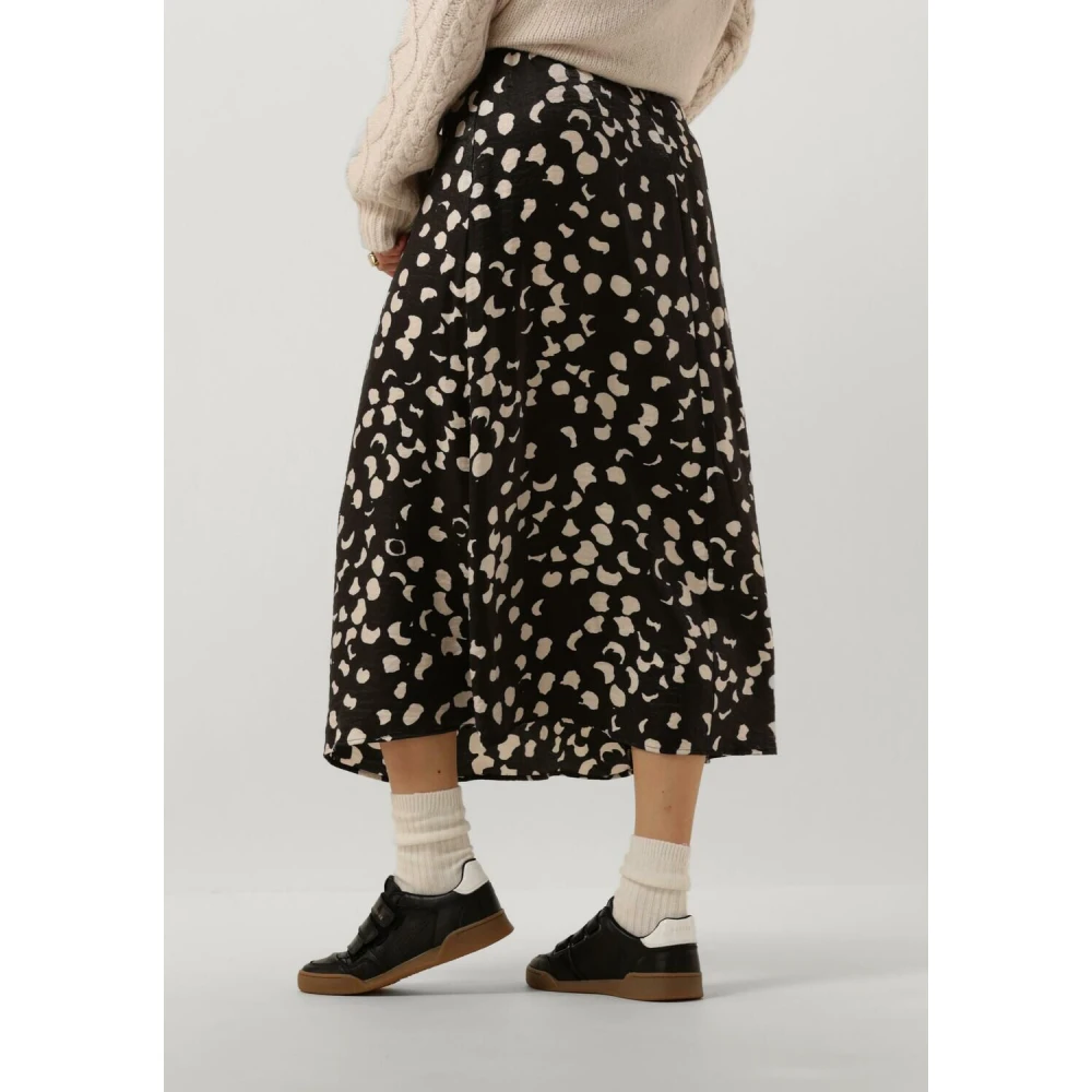 Object Zwarte Midi Rok voor Vrouwen Black Dames