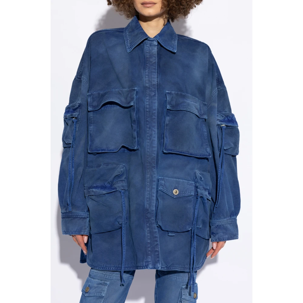 The Attico Denim jas Blue Dames