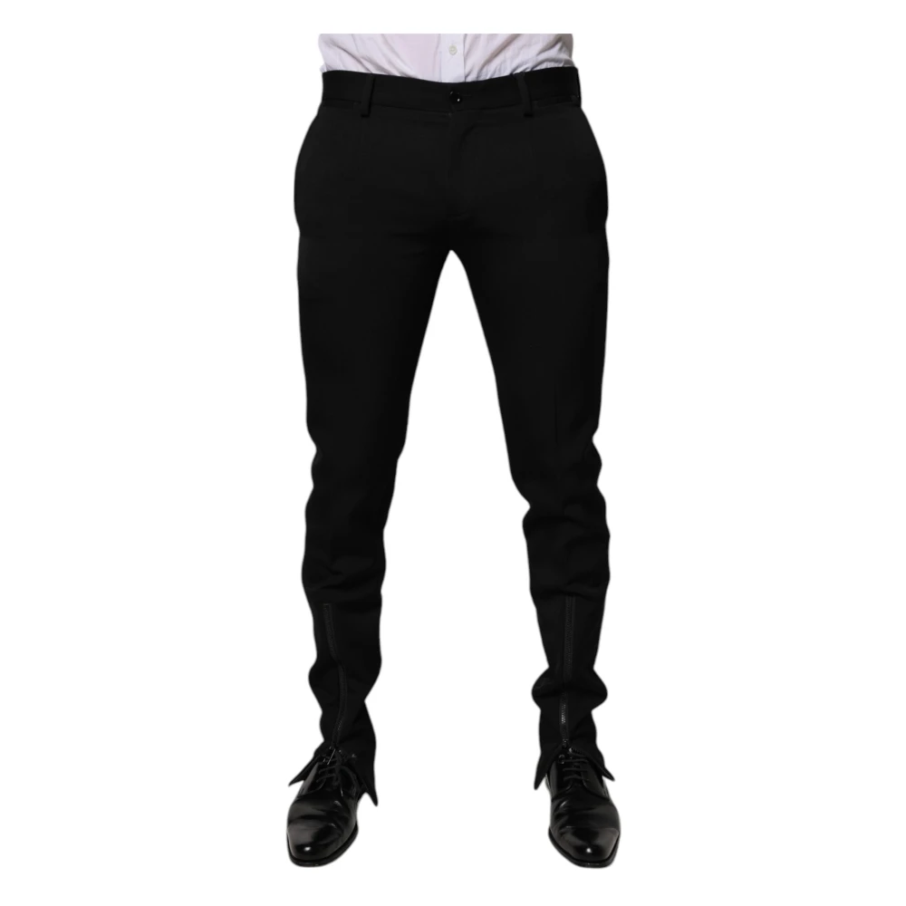 Dolce & Gabbana Men's Black Suit Trousers, M, Dress Trousers