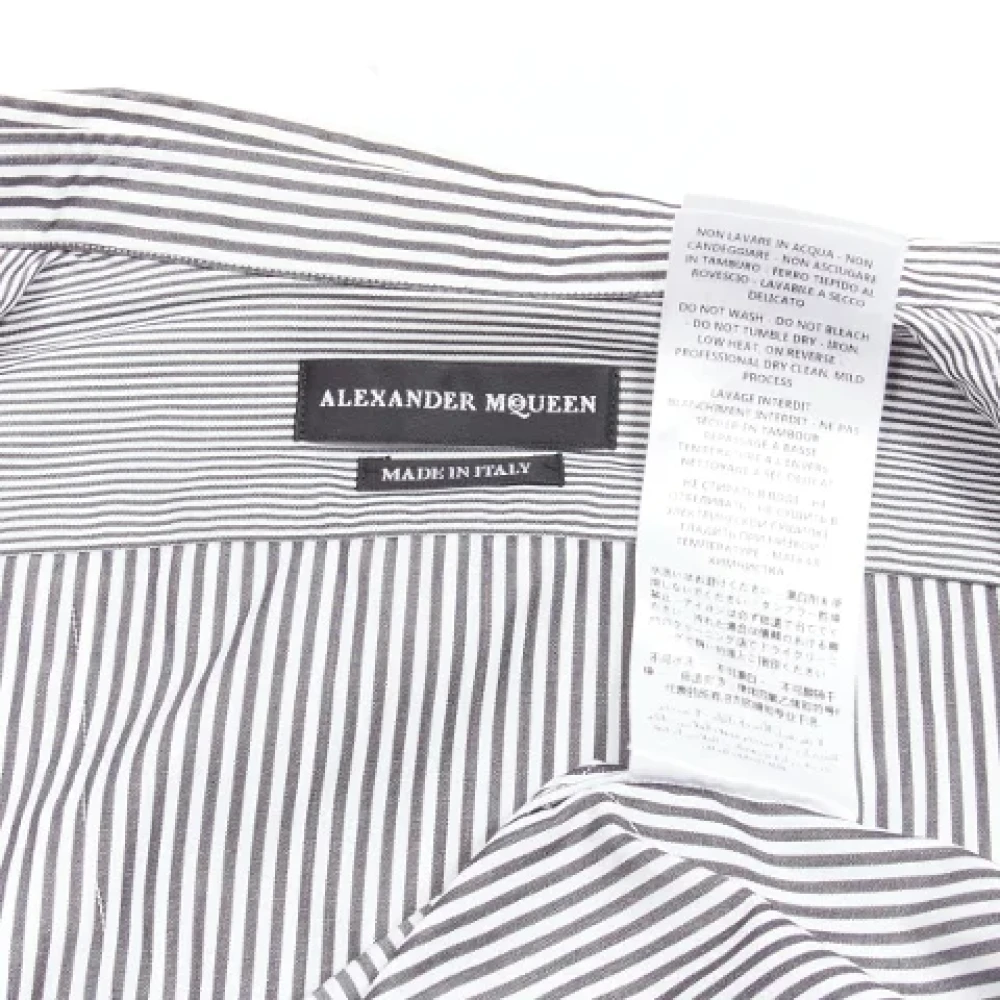 Alexander McQueen Pre-owned Cotton tops Gray Dames