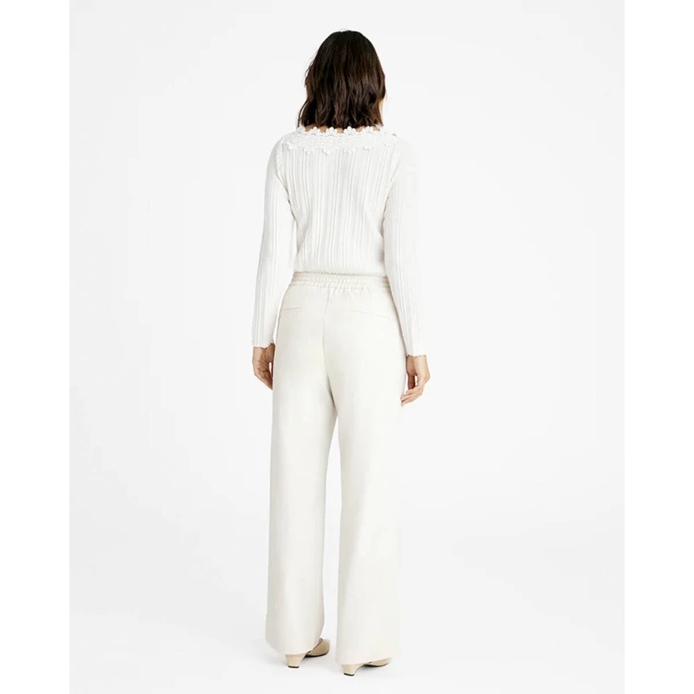 Gustav Wide Leg Bali Broek White Dames