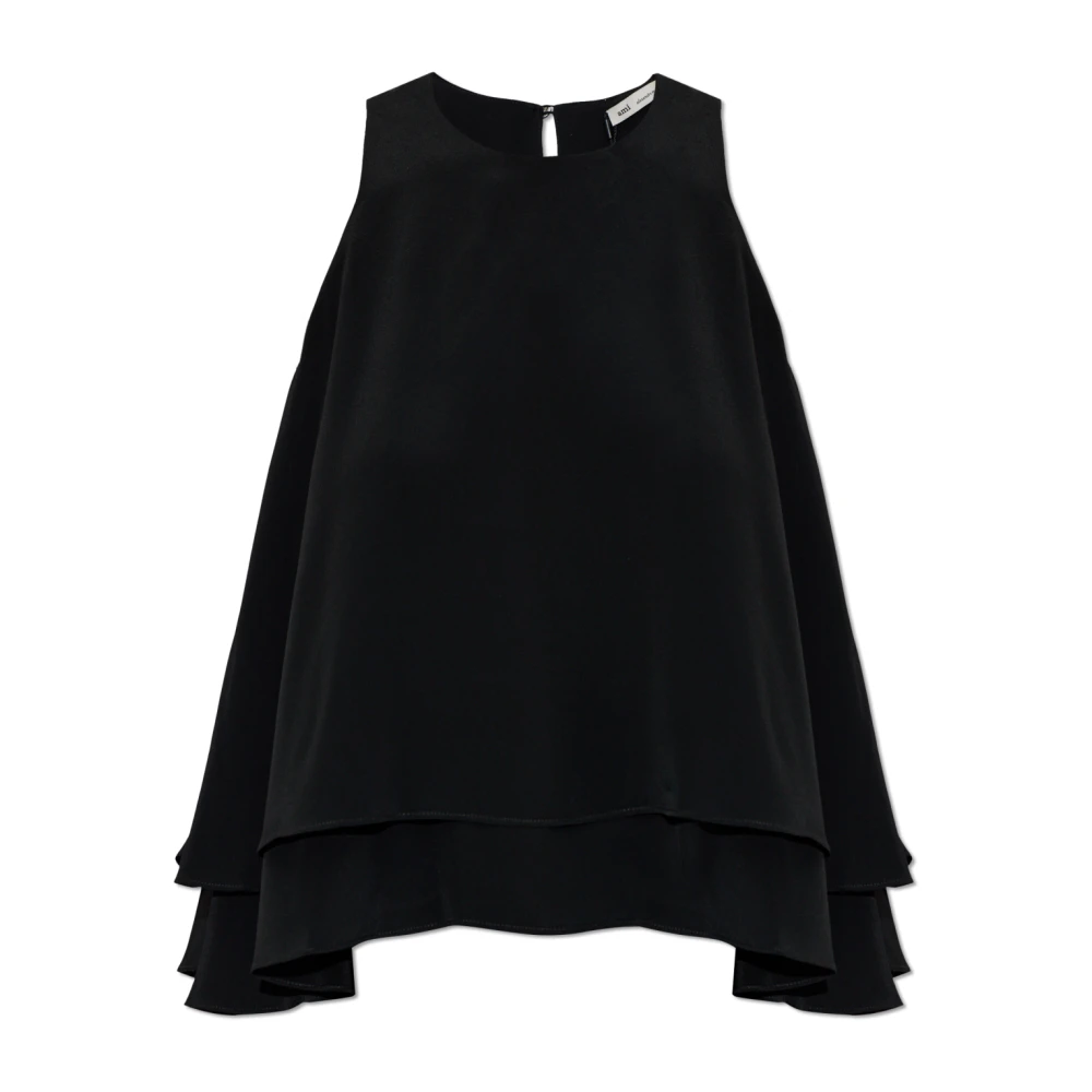 Ami Paris Donna Nero Top, Xs, New,