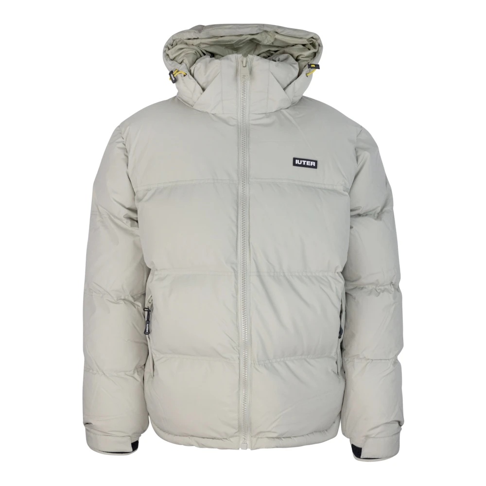 Iuter Waterdichte EcoDown Hooded Jas Beige Heren