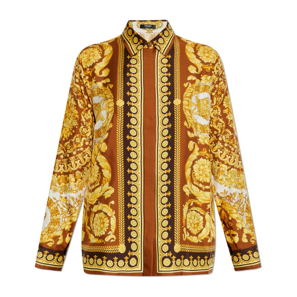 Versace Women's Silk Shirt With 'Barocco' Print