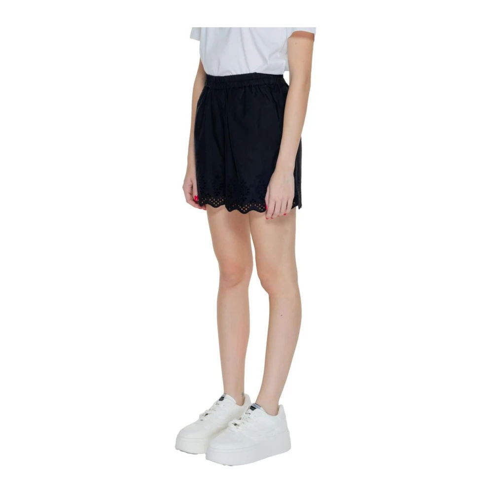Only Katoenmix Dames Shorts Collectie Black Dames