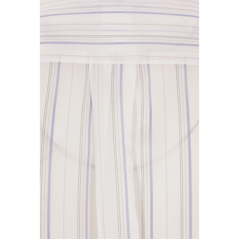 Comme des Garçons Gestreept Cupro Overhemd Regular Fit White Heren