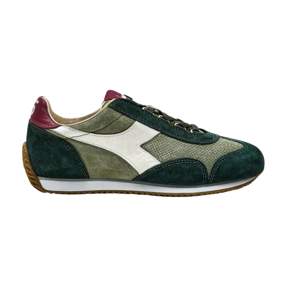 Diadora Groene Suede Heritage Sneakers Dames Schoenen