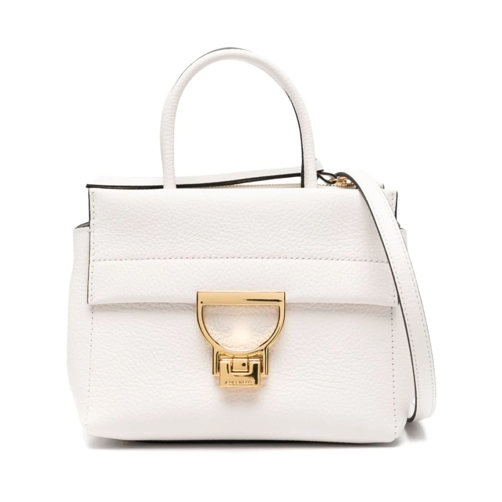 Coccinelle Witte Schoudertas met Magnetische Sluiting White Dames
