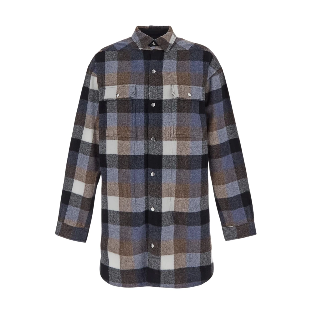 Rick Owens Oversized wollen overshirt Multicolor Heren