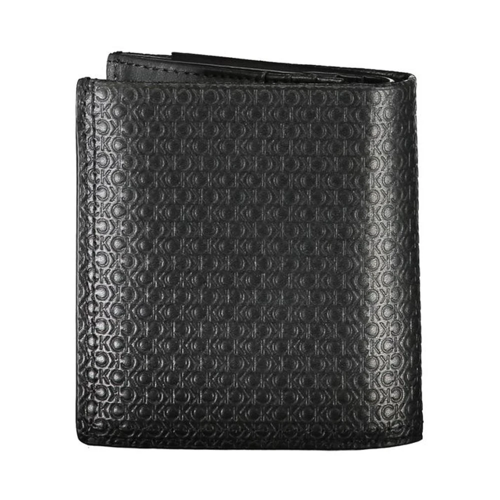 Calvin Klein Rfid Leren Portemonnee met Meerdere Compartimenten Black Heren
