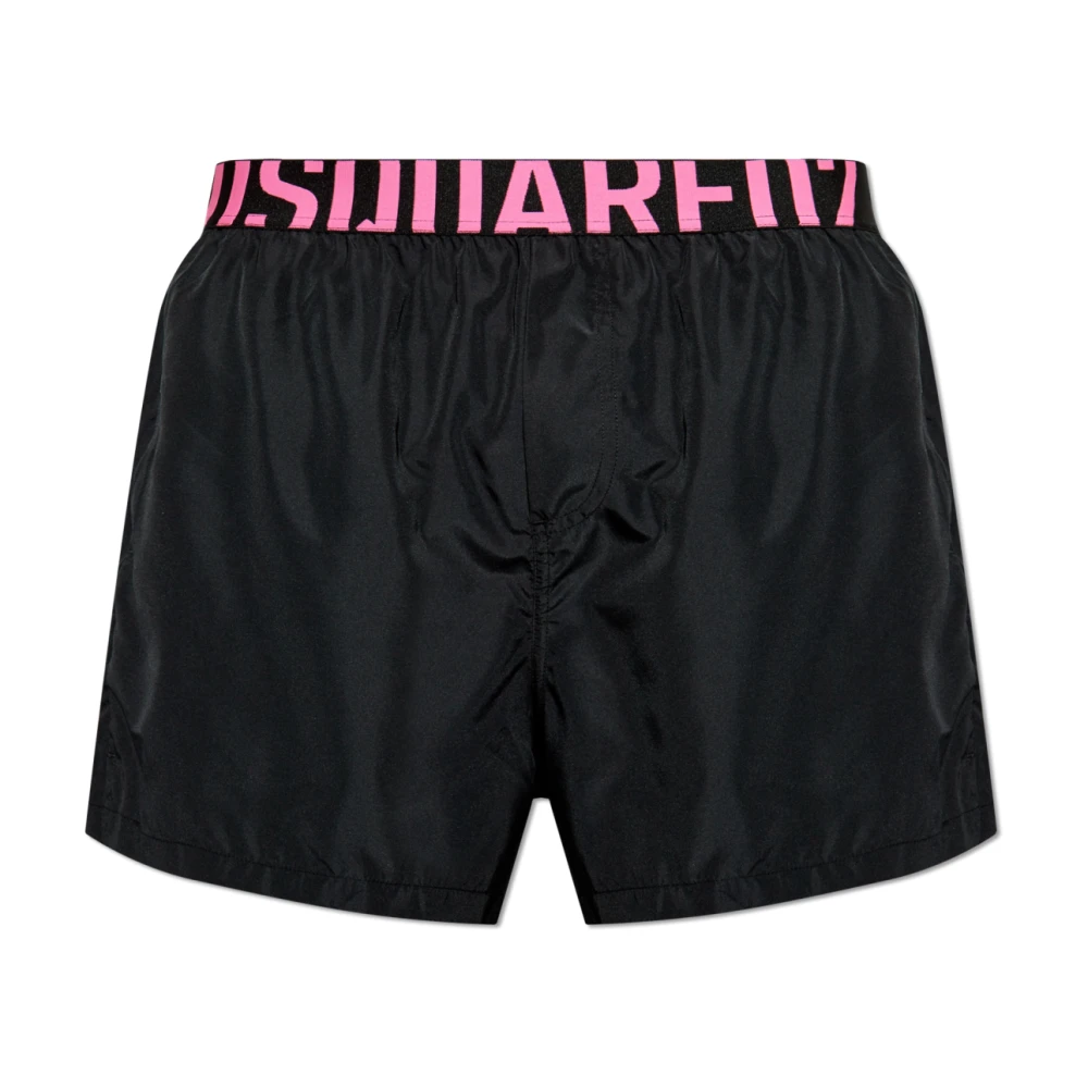 Dsquared2 Zwemshorts met logo Black Heren