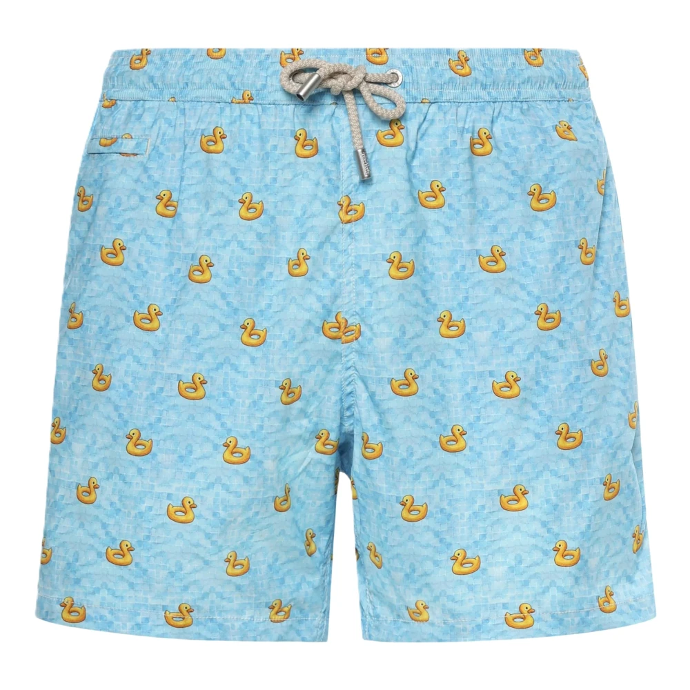 Mc2 Saint Barth Men's Blue Beachwear, S, Lighting Micro Stretch Ultralight Swim