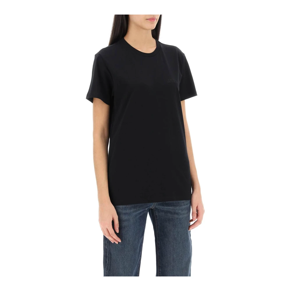 Isabel marant Organisch Katoenen Logo T-Shirt Black Dames