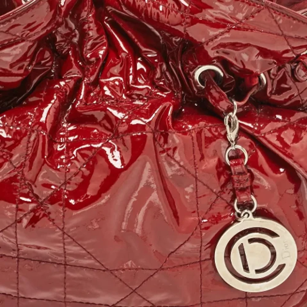 Dior Vintage Pre-owned Leather totes Red Dames