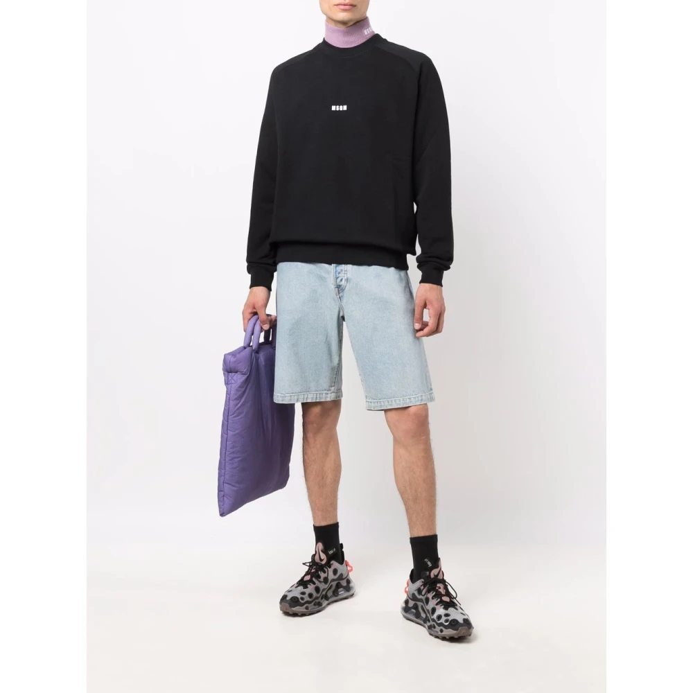 Msgm Casual Sweatshirt met 99C Design Black Heren
