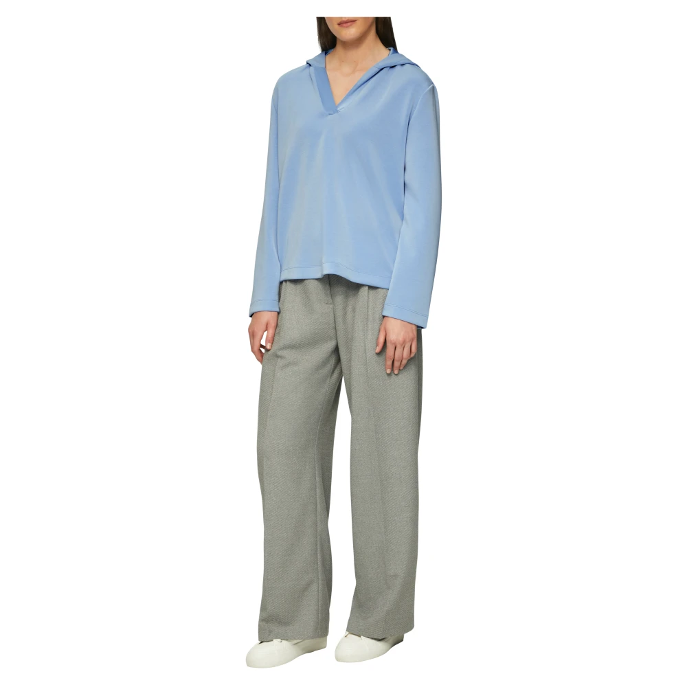 s.Oliver Hoodie met satijndetails Blue Dames