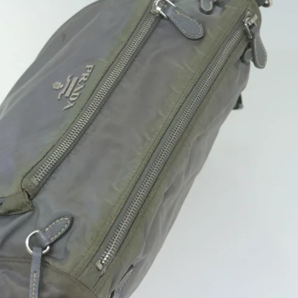 Prada Vintage Pre-owned Nylon prada-bags Gray Dames