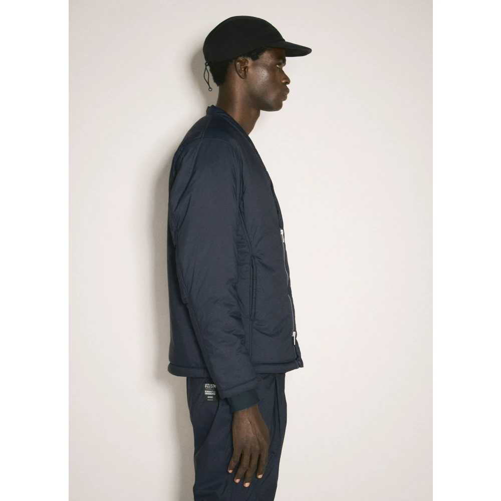 Undercover Gewatteerde V-hals Blouson Jas Blue Heren