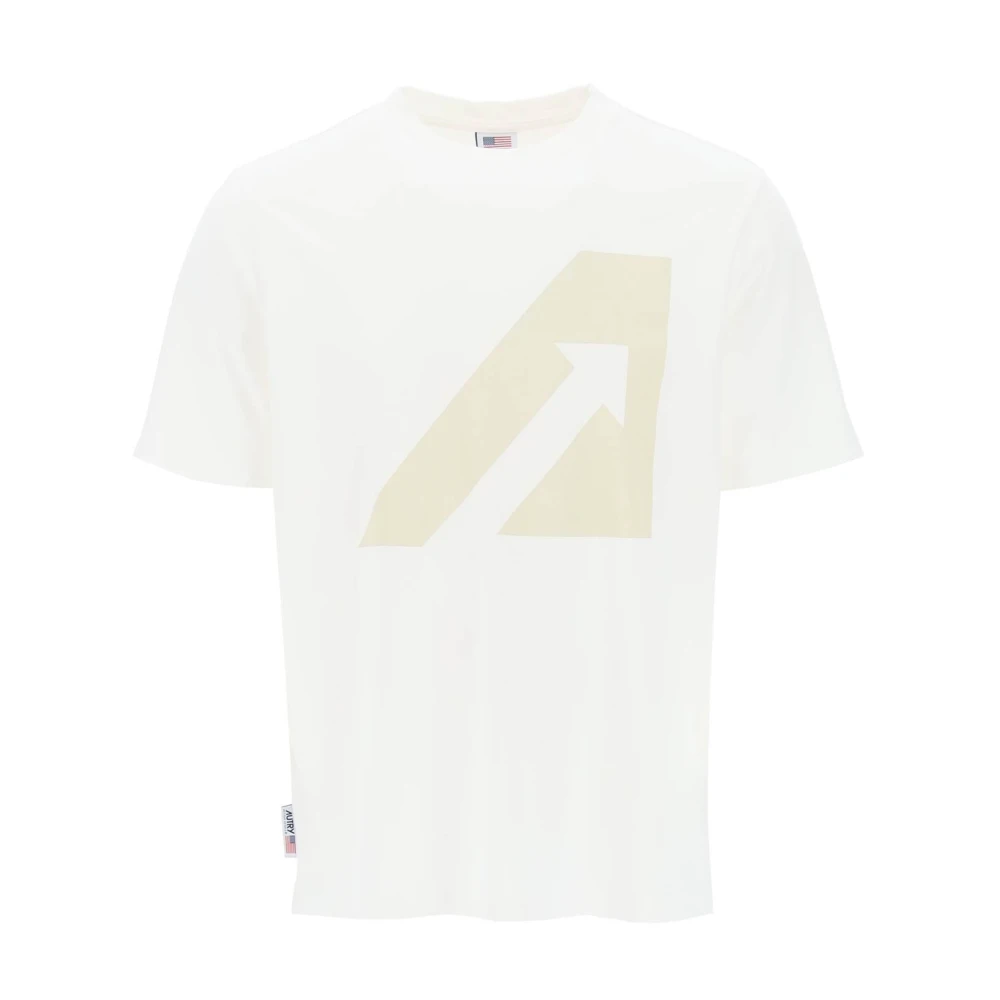 Autry T-shirt met logo print White Heren