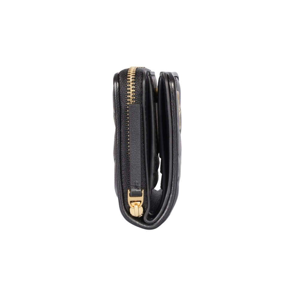 TORY BURCH Dubbele Portemonnee met Goudkleurige Metalen T Black Dames