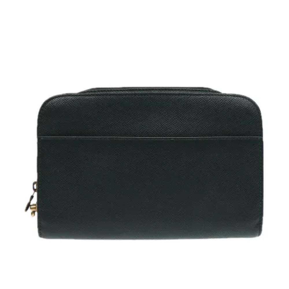 Louis Vuitton Vintage Pre-owned Leather clutches Green Dames
