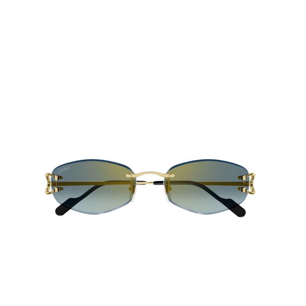 Cartier Polygonal Rimless Dam Solglasögon Yellow, Dam