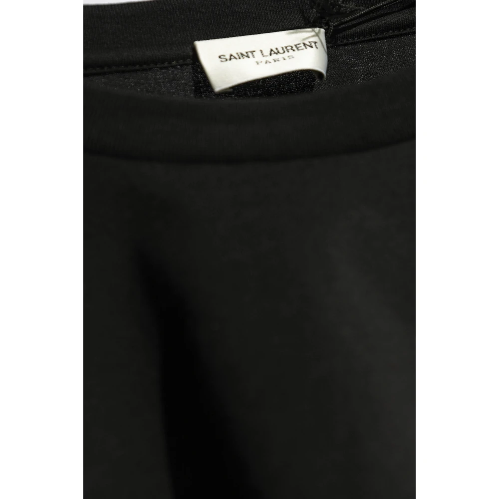 Saint Laurent Rive Gauche T-shirt Black Dames