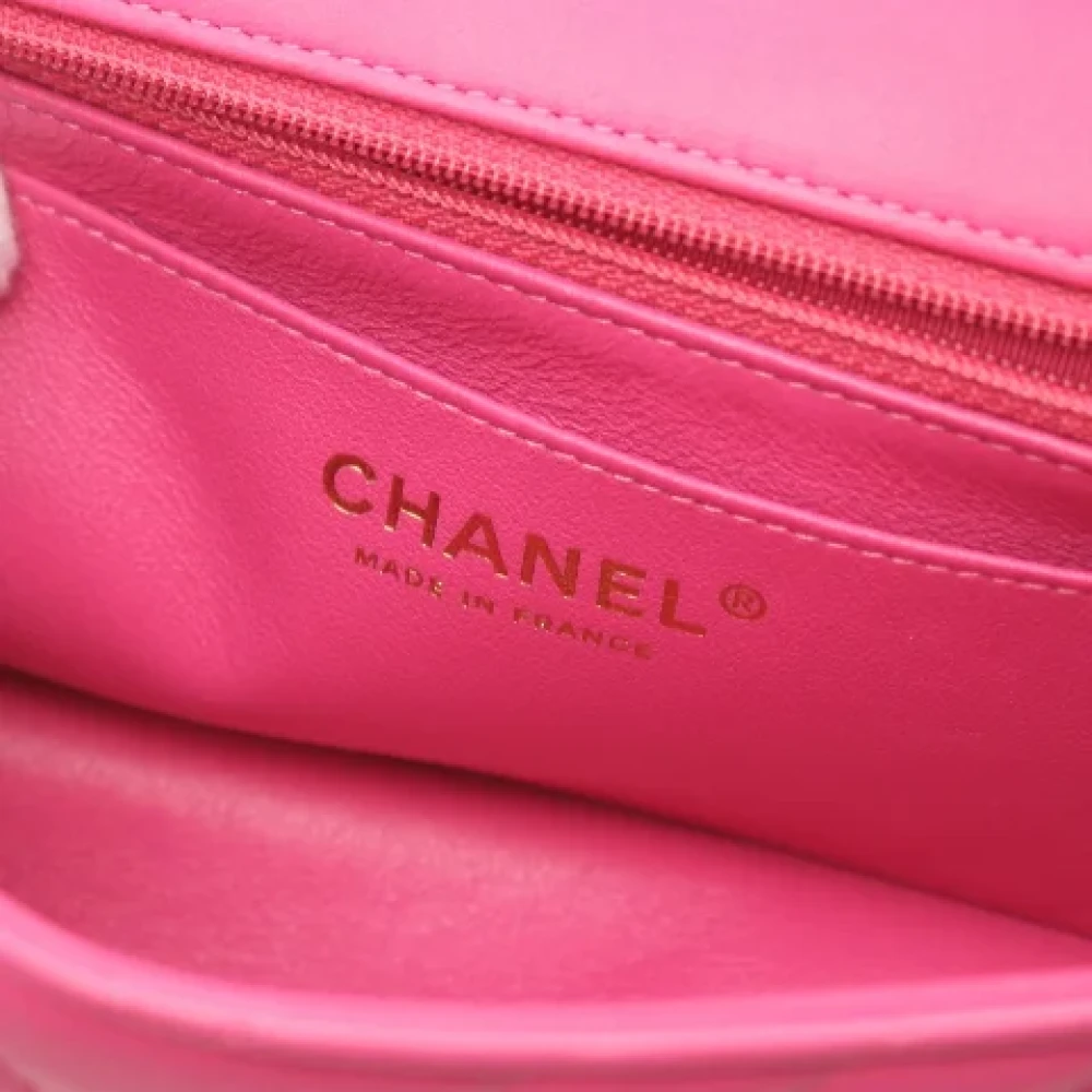 Chanel Vintage Pre-owned Leather crossbody-bags Pink Dames