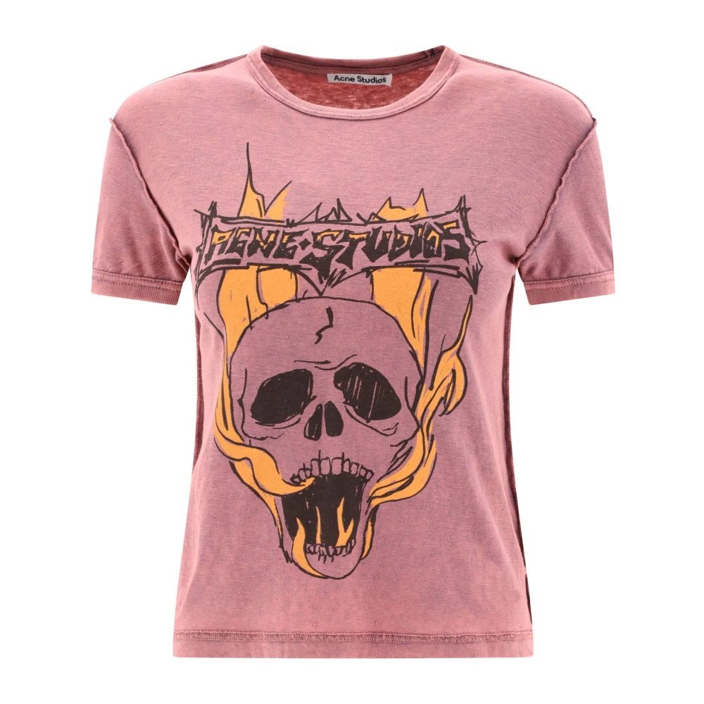 Acne Studios Mauve Roze Stijlvol T-shirt Multicolor Dames