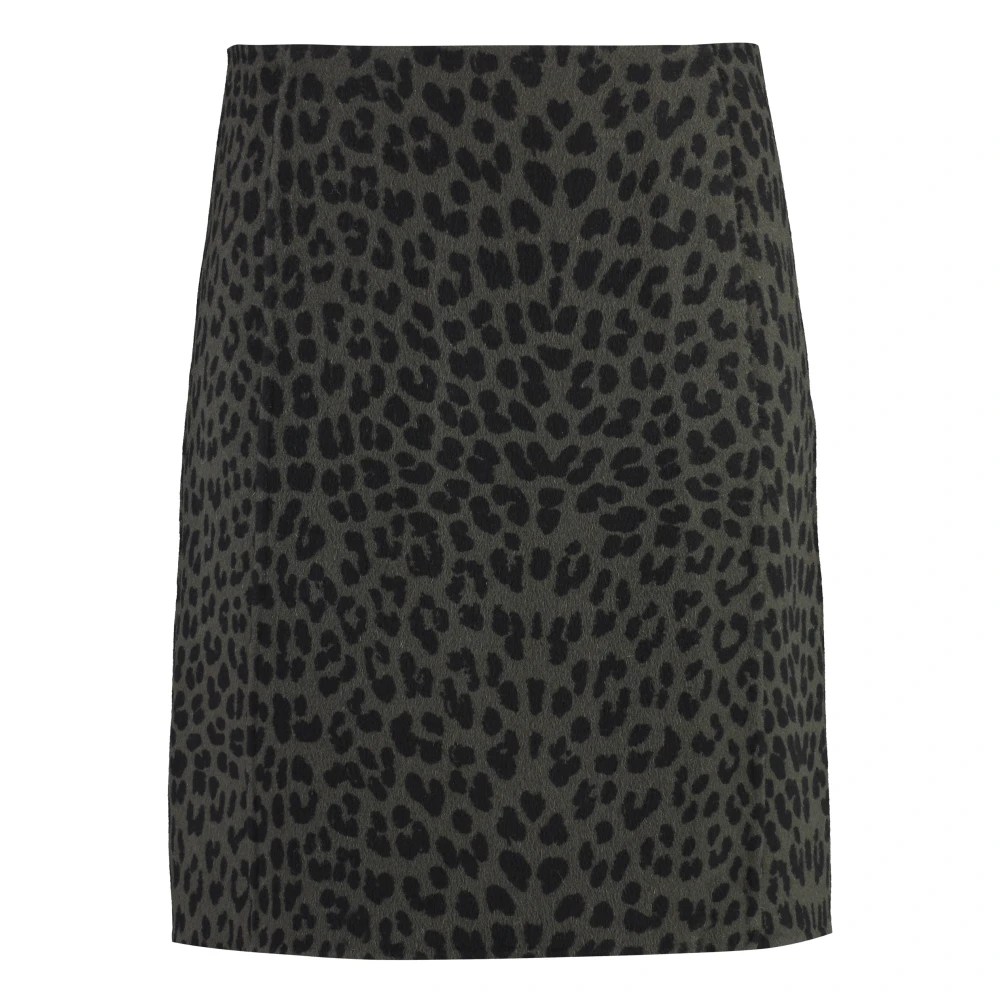 P.a.r.o.s.h. Dierenprint Wol Mini Rok Multicolor Dames