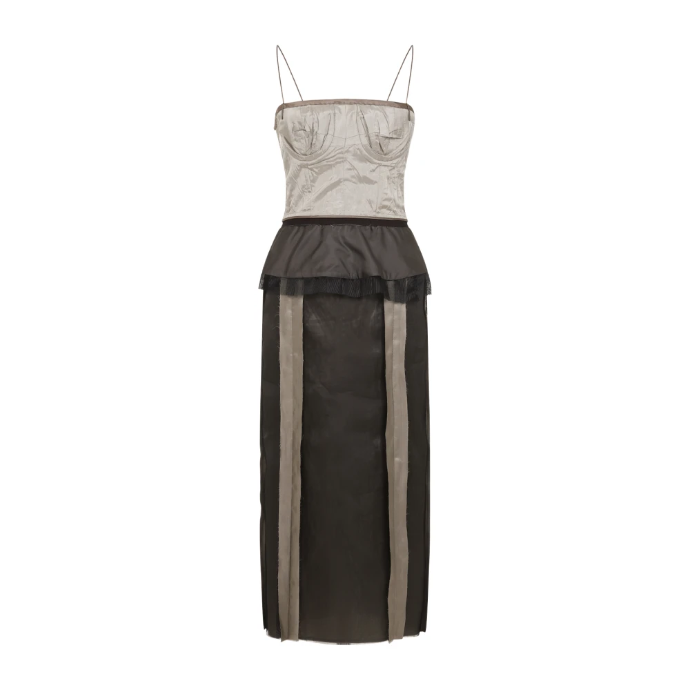 Maison Margiela Stijlvolle Midi Jurk Multicolor Dames