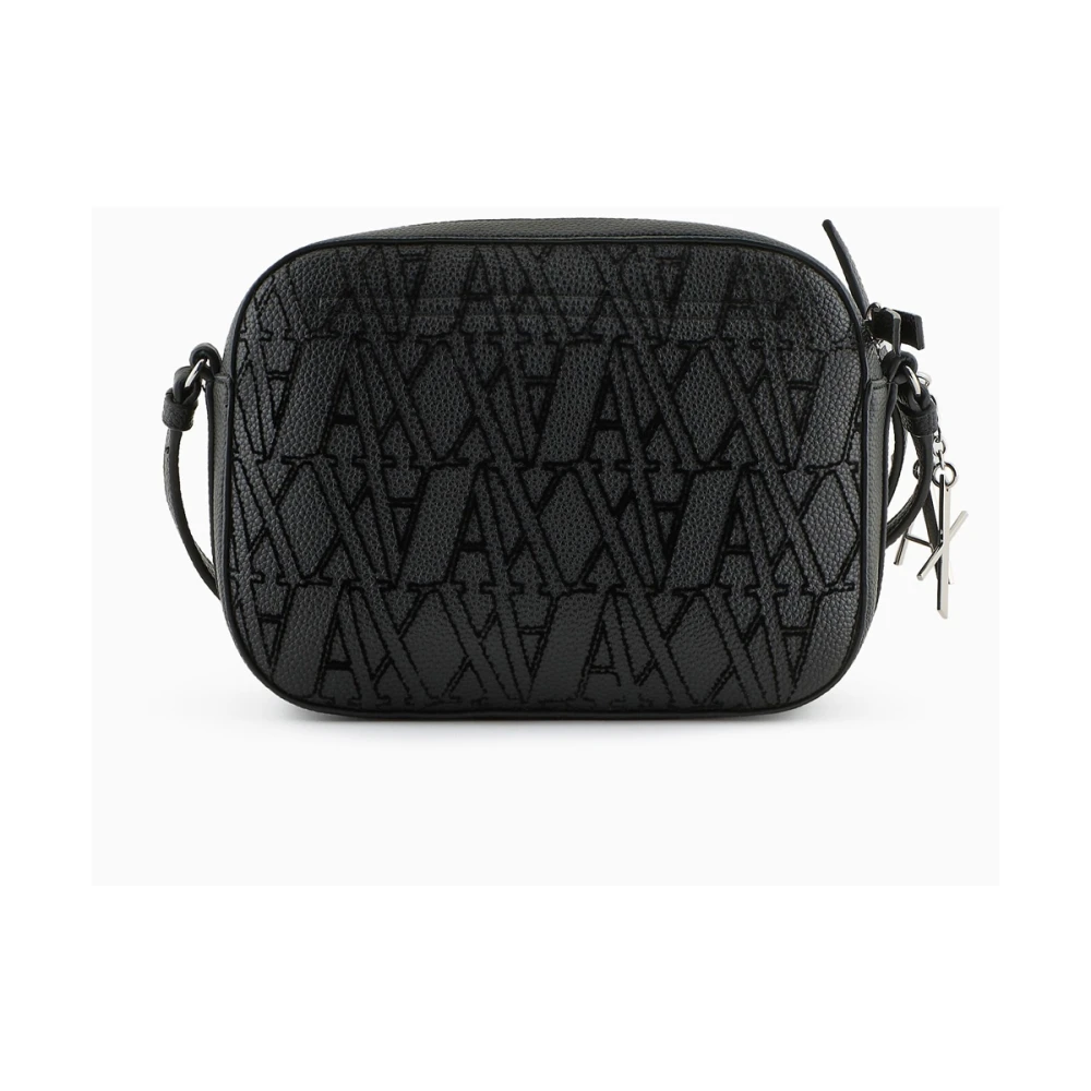 Emporio Armani Zwarte cameratas met overal logo Black Dames