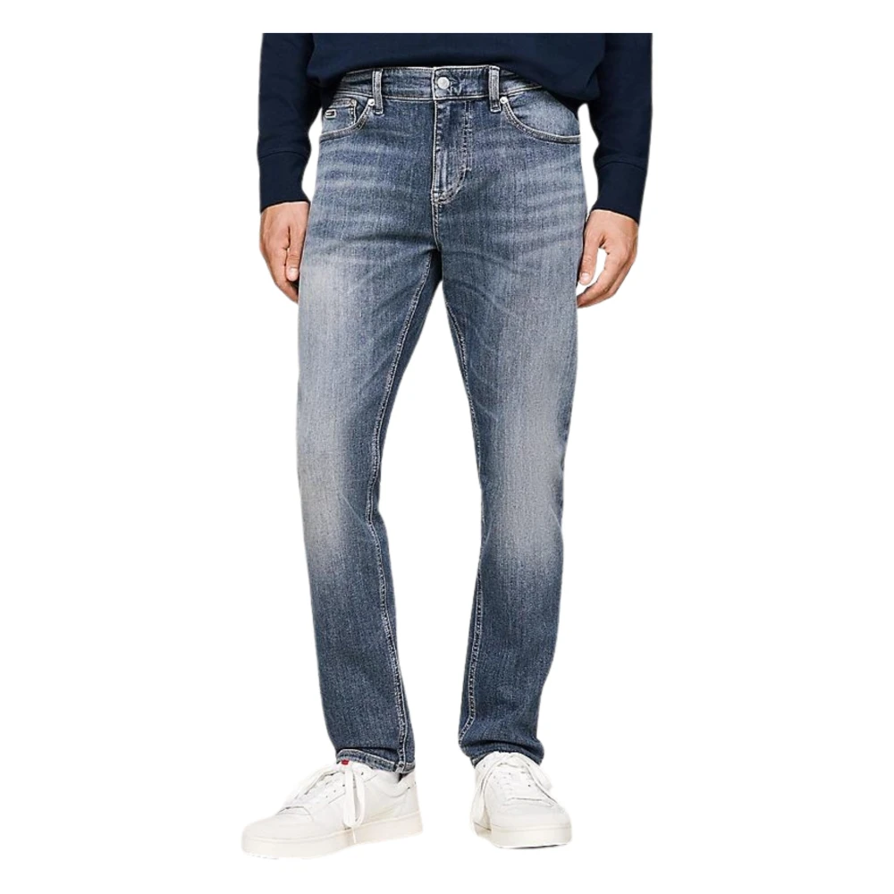 Tommy Hilfiger Slim Fit Distressed Denim Jeans Blue Heren