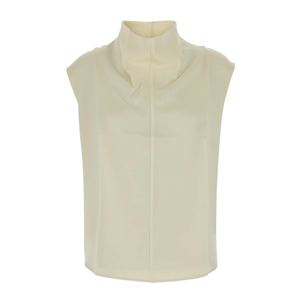 TotêMe Mouwloze funnel-neck top Beige Dames