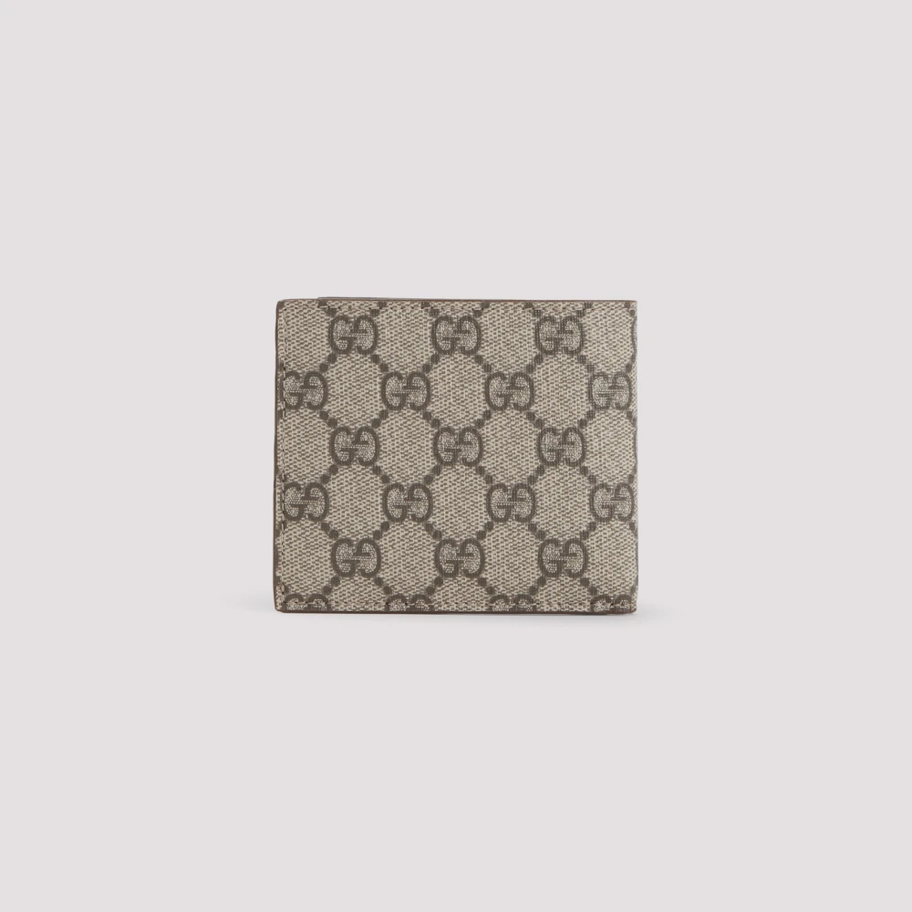 Gucci Bruine GG bi-fold portemonnee met interieur Beige Heren