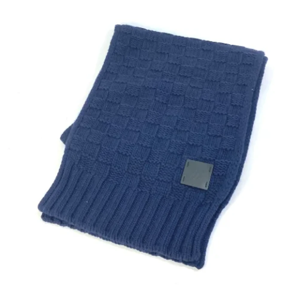Louis Vuitton Vintage Pre-owned Fabric scarves Blue Heren