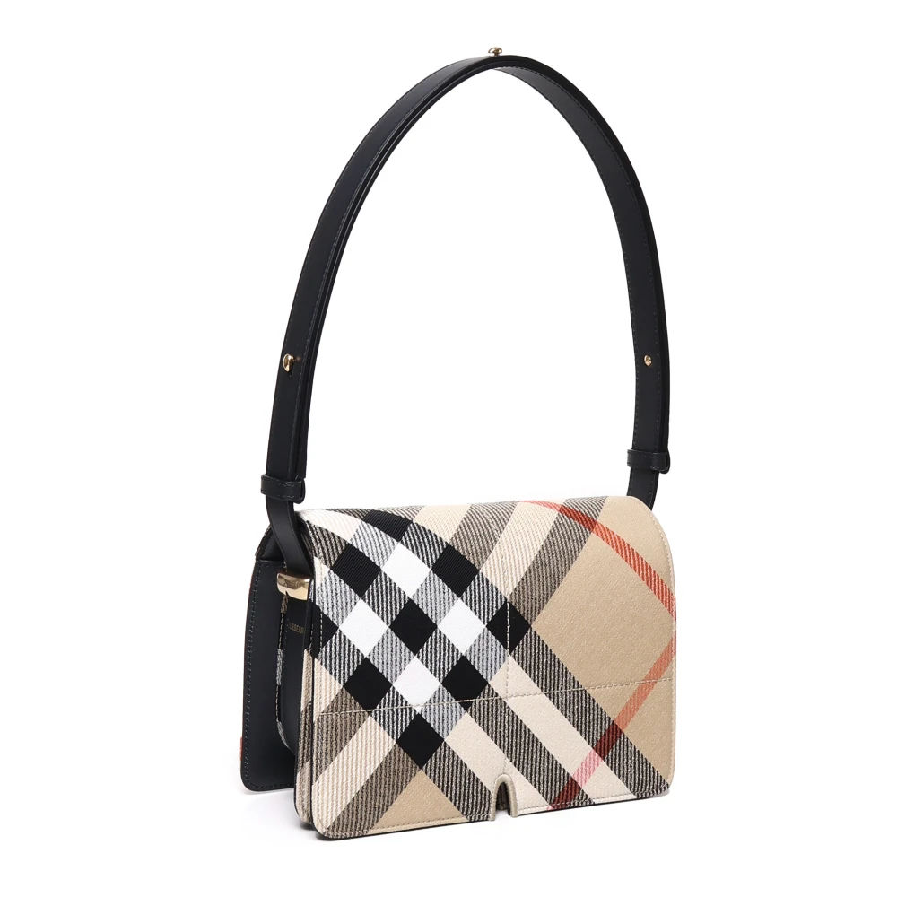 Burberry Vintage Check Patroon Schoudertas Beige Dames