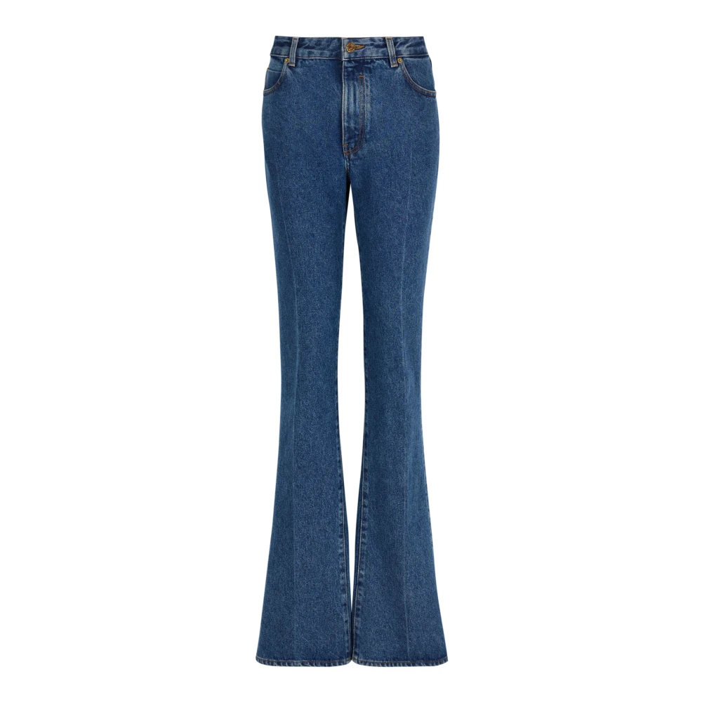 Balmain Women's Blue Straight-Leg Denim Jeans - Bootcut Jeans - Xs - Jeans