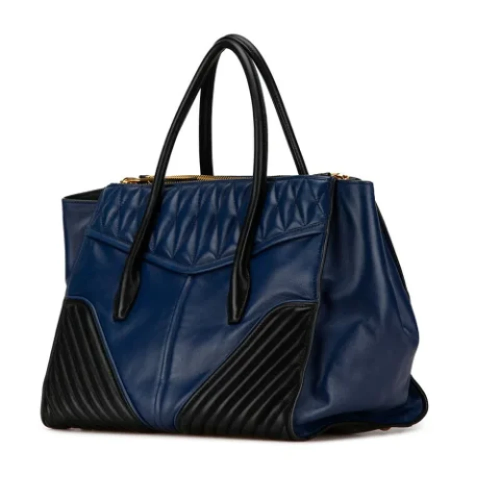 Miu Pre-owned Leather handbags Blue Dames