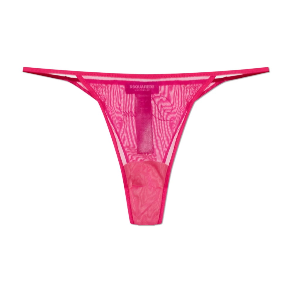 Dsquared2 Damen Rosa Slips Mit Pailletten-Logo