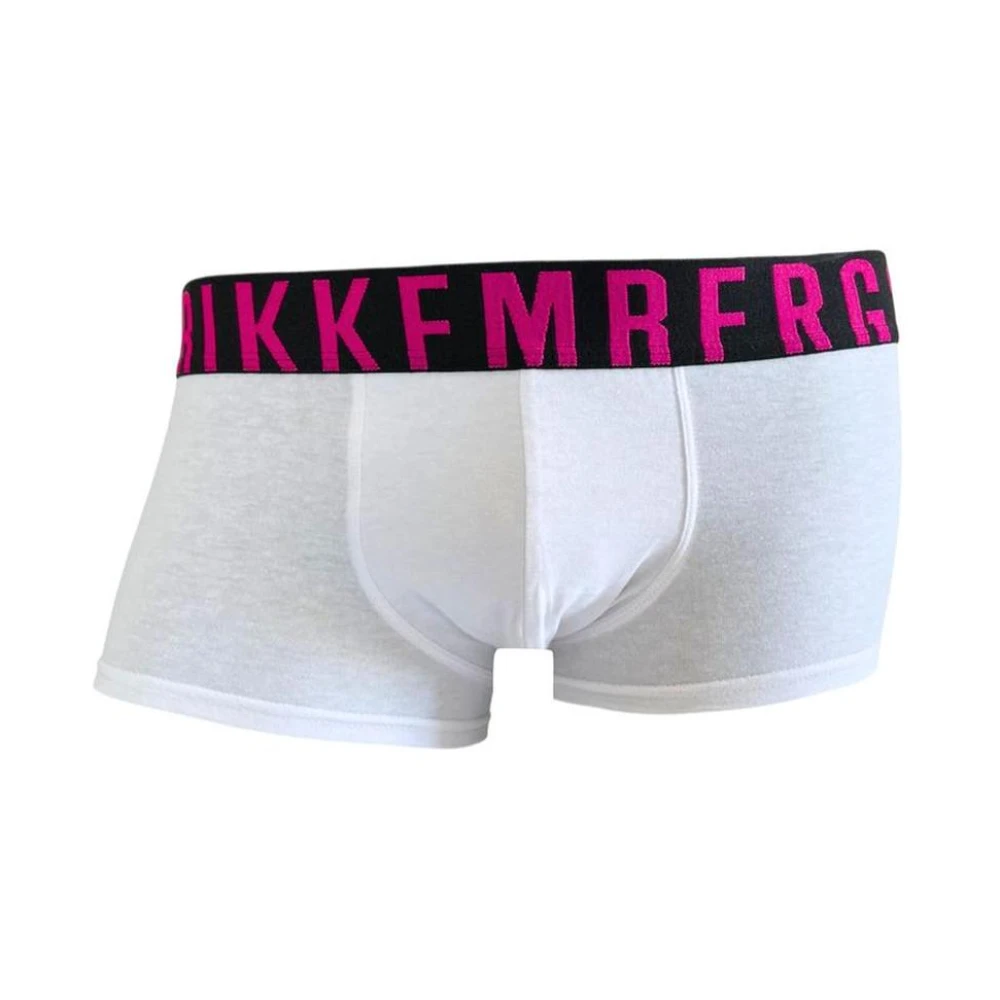 Bikkembergs Men's White Underpants, S, Stylish Polyester Boxer With Branded Band