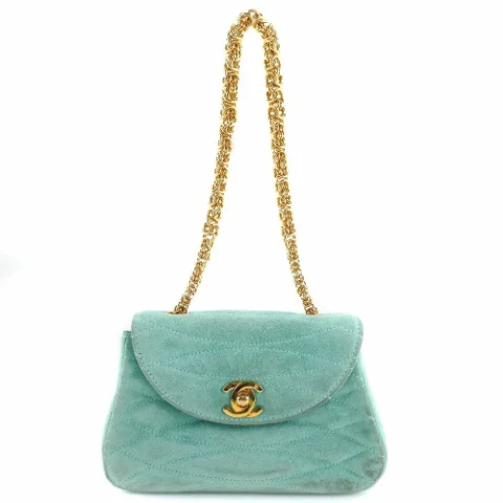 Chanel Vintage Pre-owned Fabric chanel-bags Green Dames