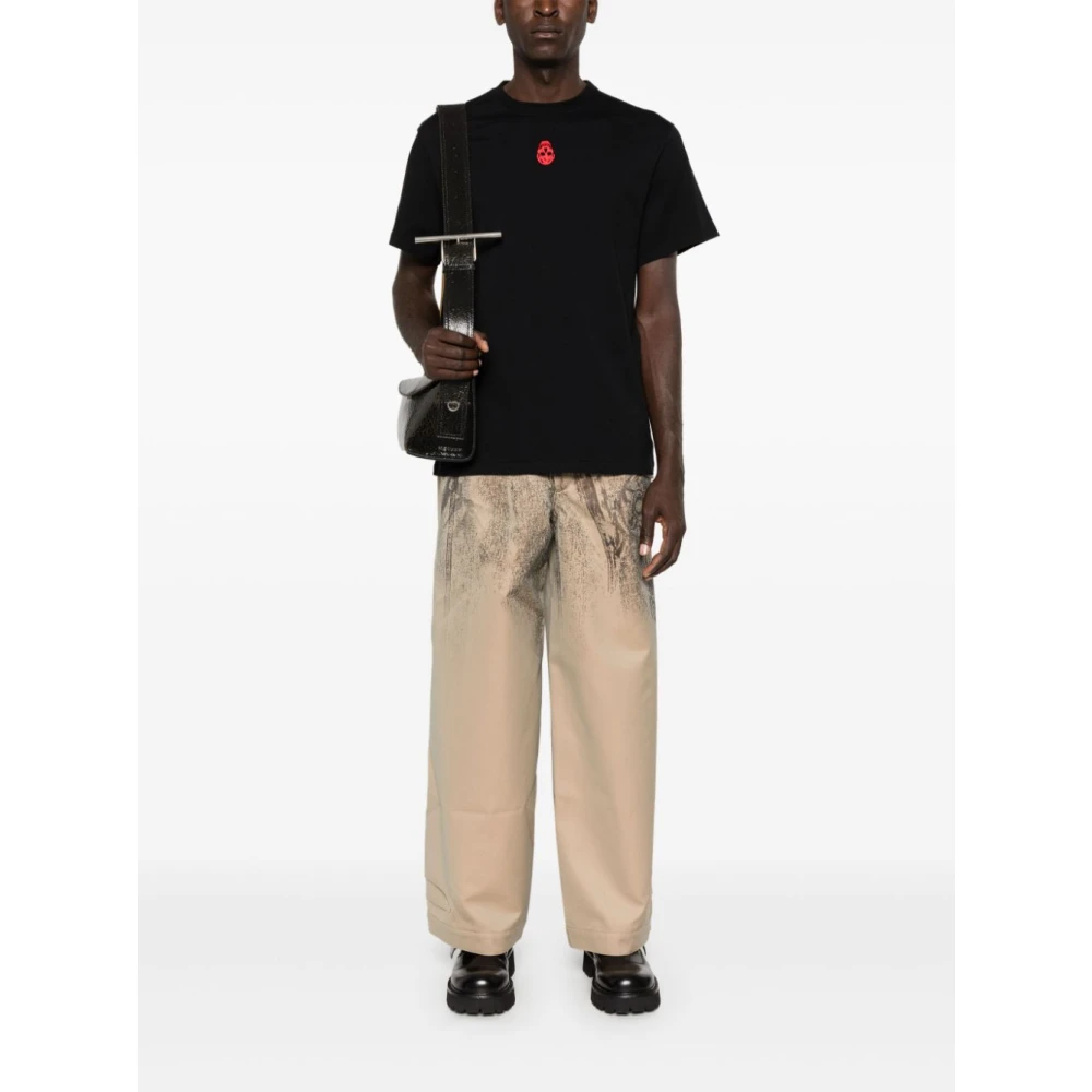 alexander mcqueen Zwarte T-shirts en Polos Black Heren